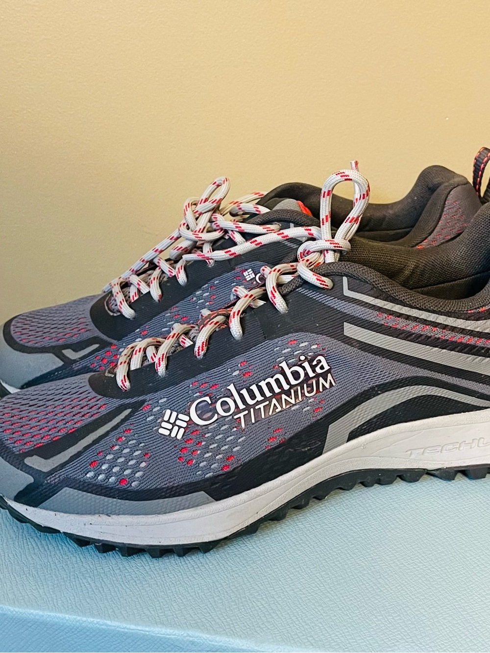 Columbia Titanium Women's Trail Shoes - Gray with Pink and Black Accents